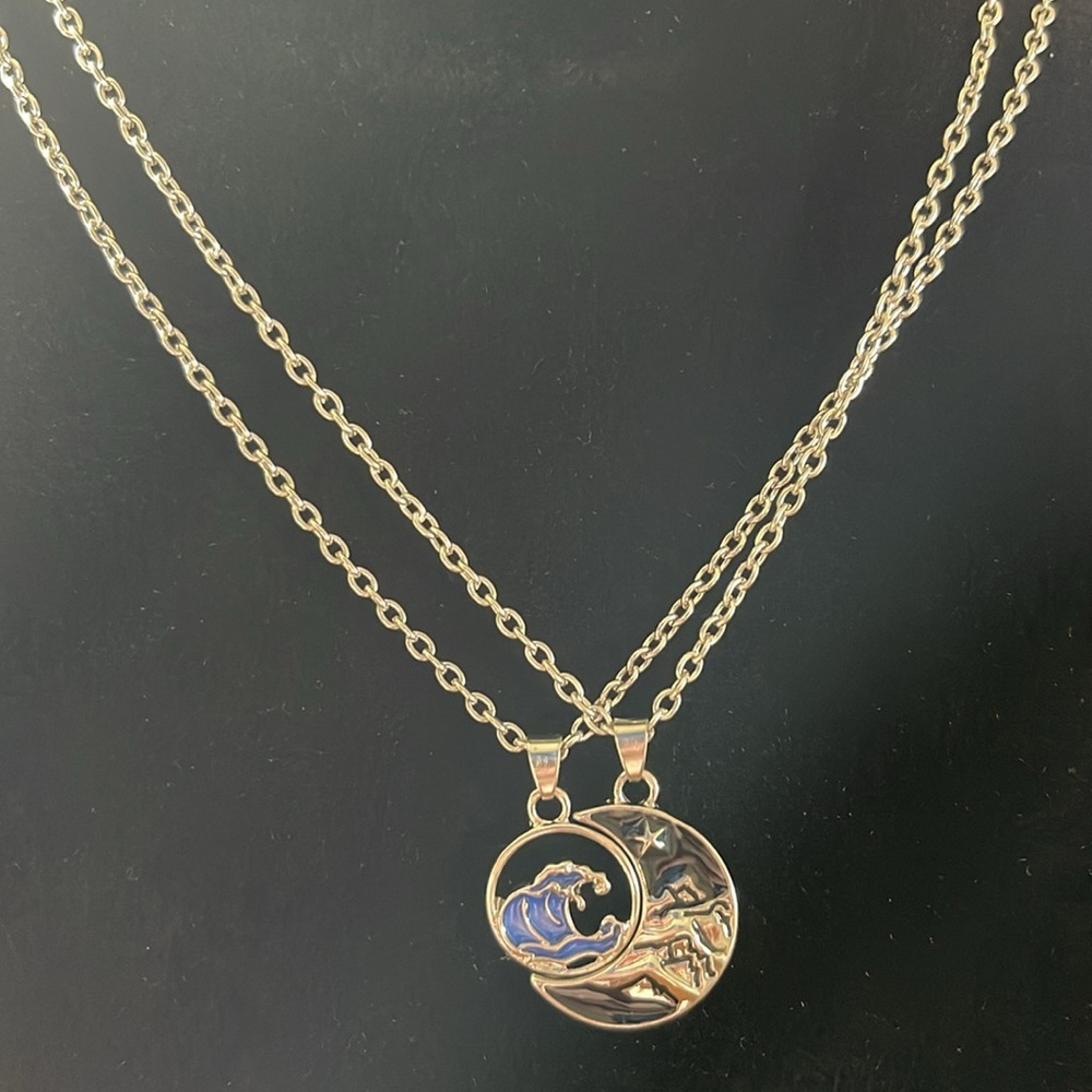 Moons and Ocean Tides Necklace